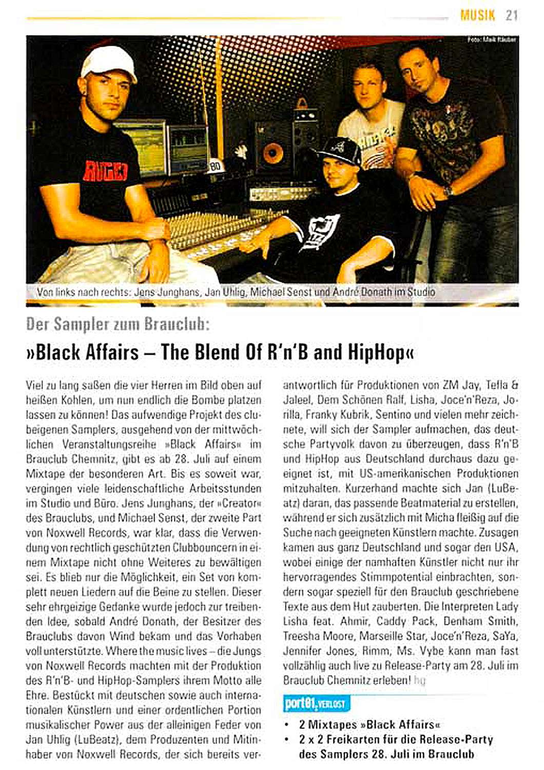 Jan Uhlig - LuBeatz - Noxwell - Black Affairs - The Blend Of R'n'B and Hiphop